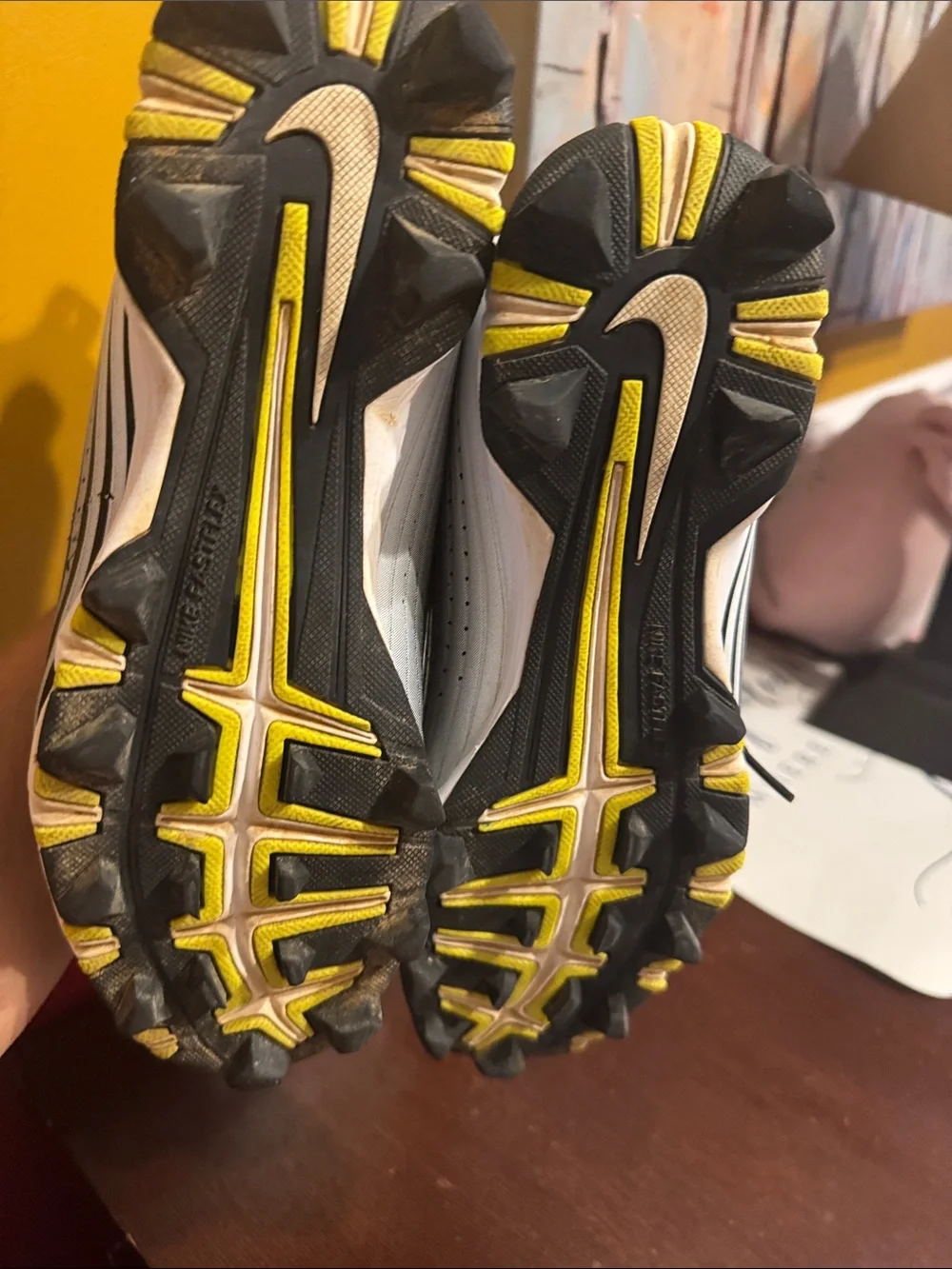 Nike Black and White Kids Vapor Cleats Sneakers
